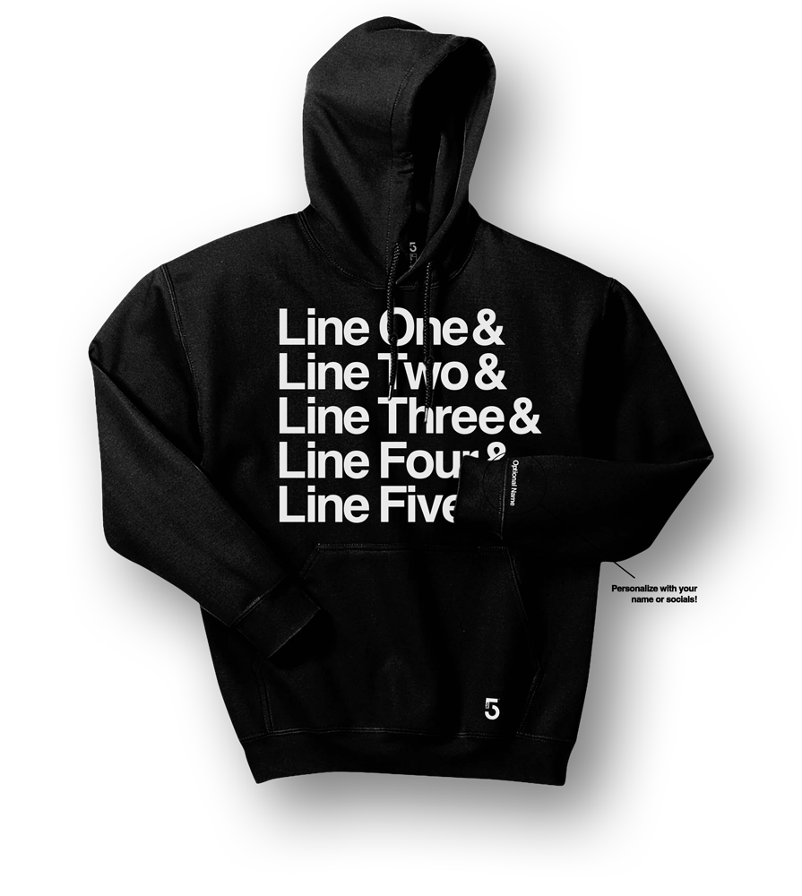 Made in Clothing Inc Custom Top 5 Hoodie