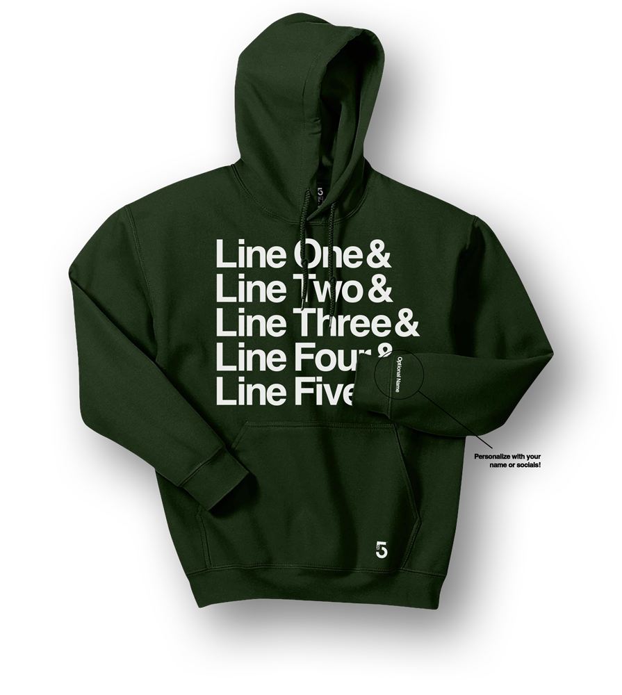 Made in Clothing Inc Custom Top 5 Hoodie