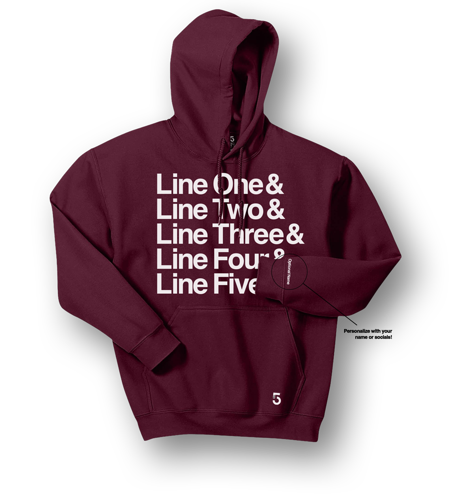 Made in Clothing Inc Custom Top 5 Hoodie