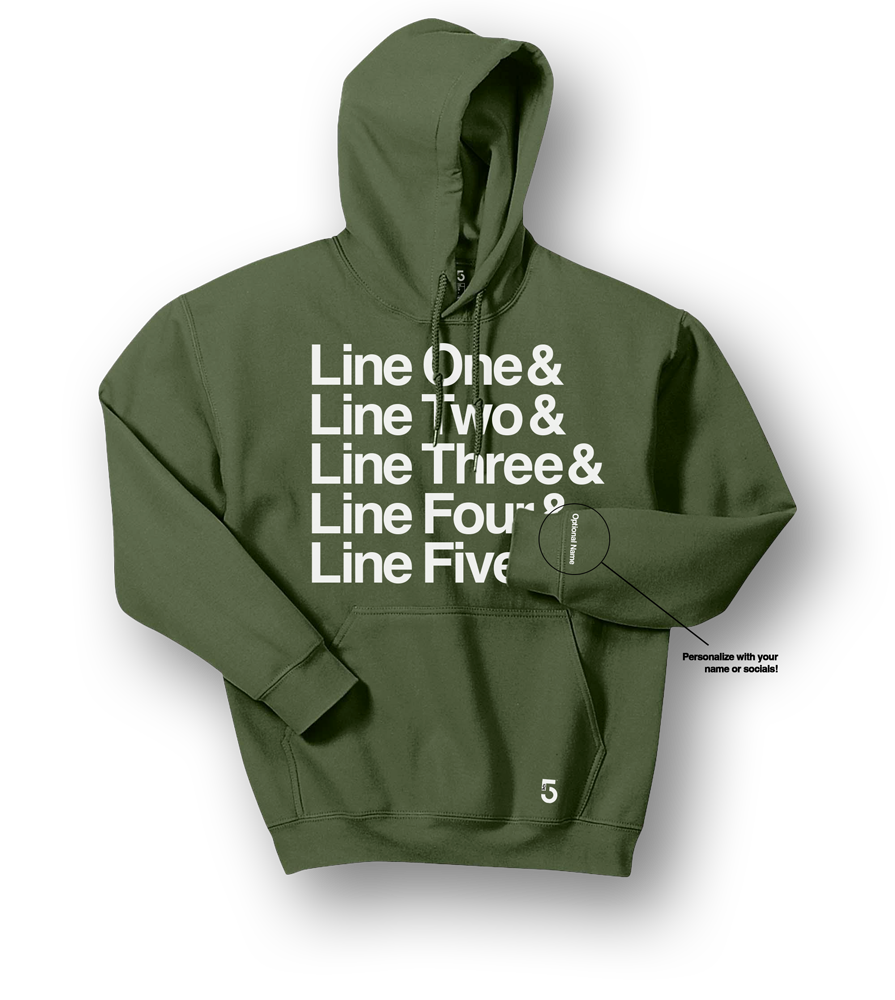 Made in Clothing Inc Custom Top 5 Hoodie