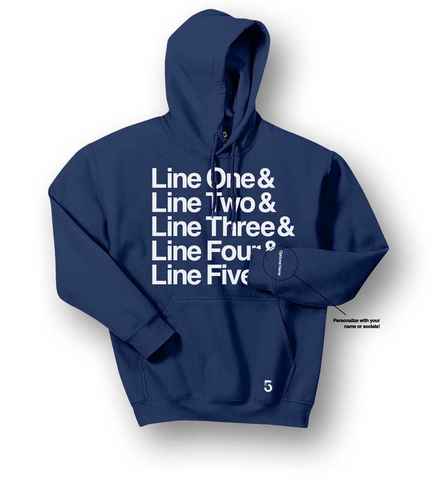 Made in Clothing Inc Custom Top 5 Hoodie