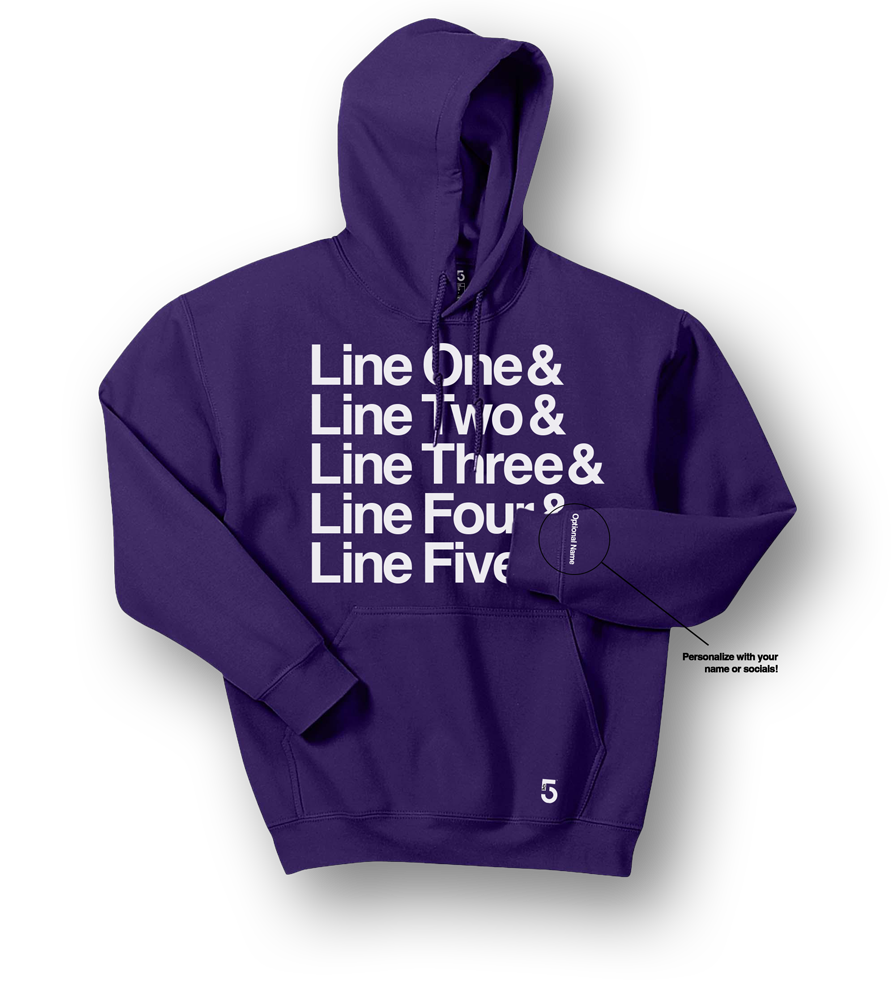Made in Clothing Inc Custom Top 5 Hoodie