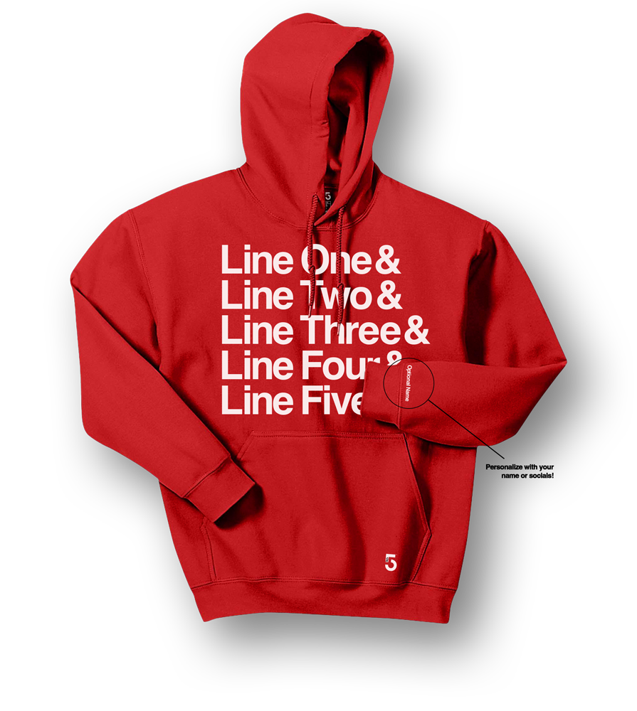 Made in Clothing Inc Custom Top 5 Hoodie