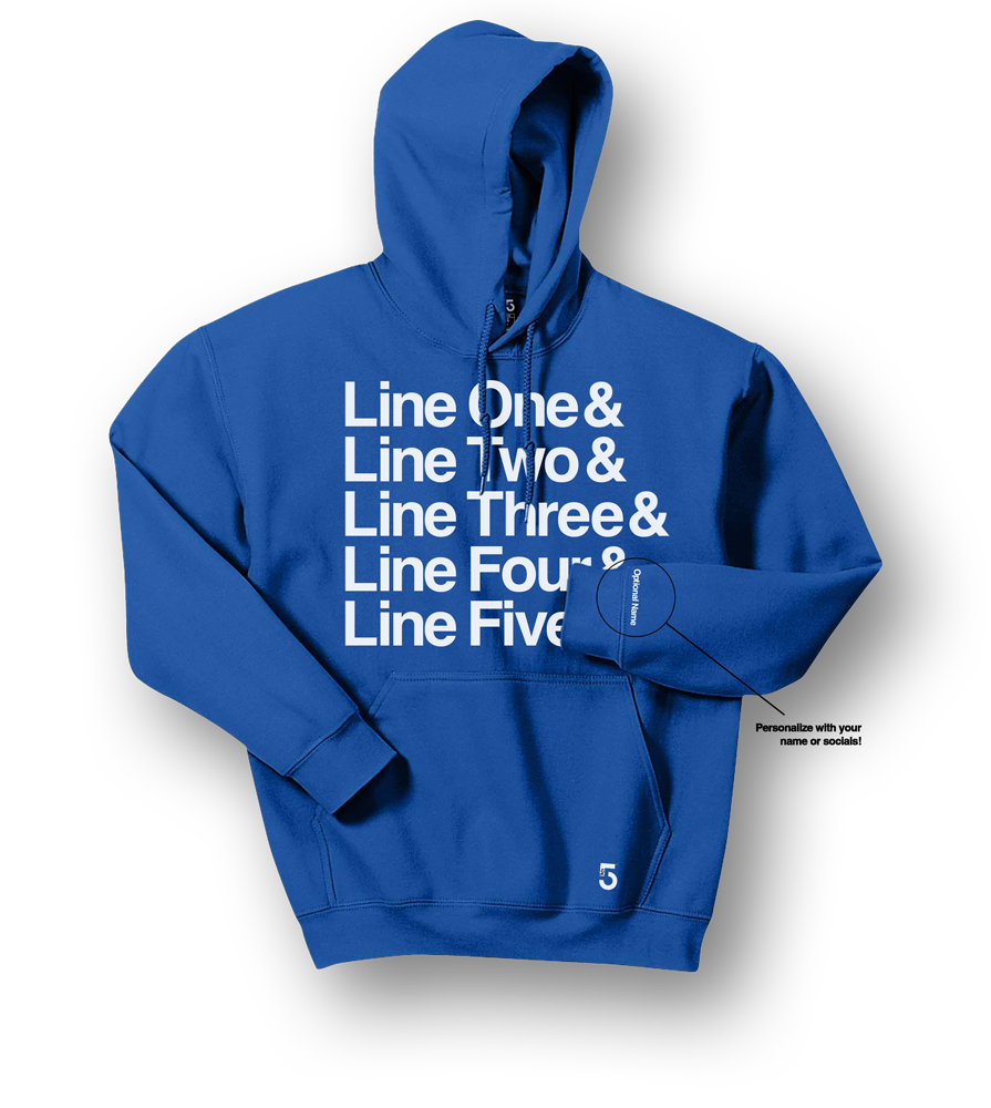 Made in Clothing Inc Custom Top 5 Hoodie
