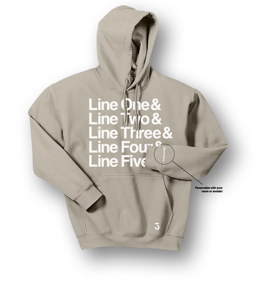 Made in Clothing Inc Custom Top 5 Hoodie