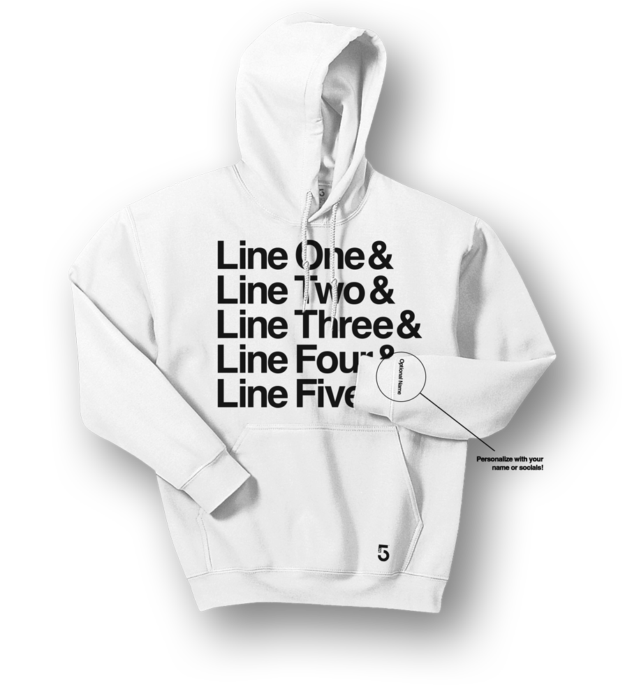 Made in Clothing Inc Custom Top 5 Hoodie