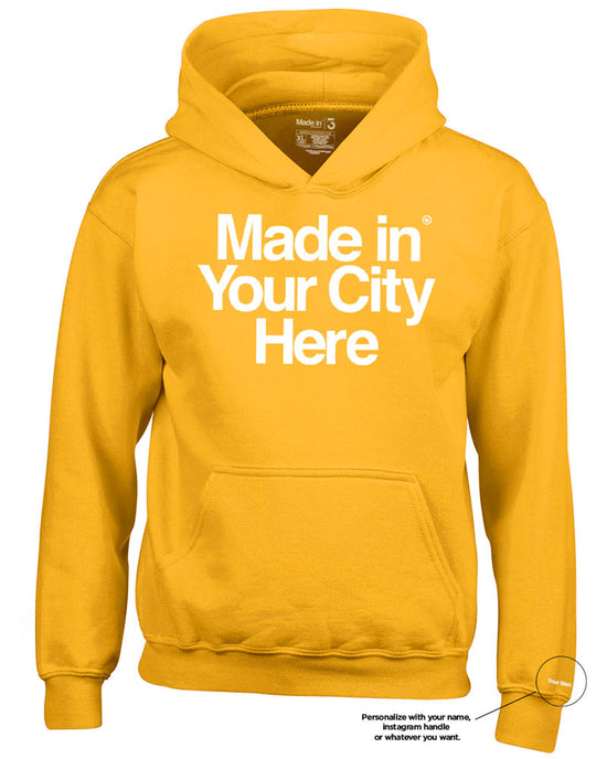 KIDS Made In - Hoodie - Large Letters
